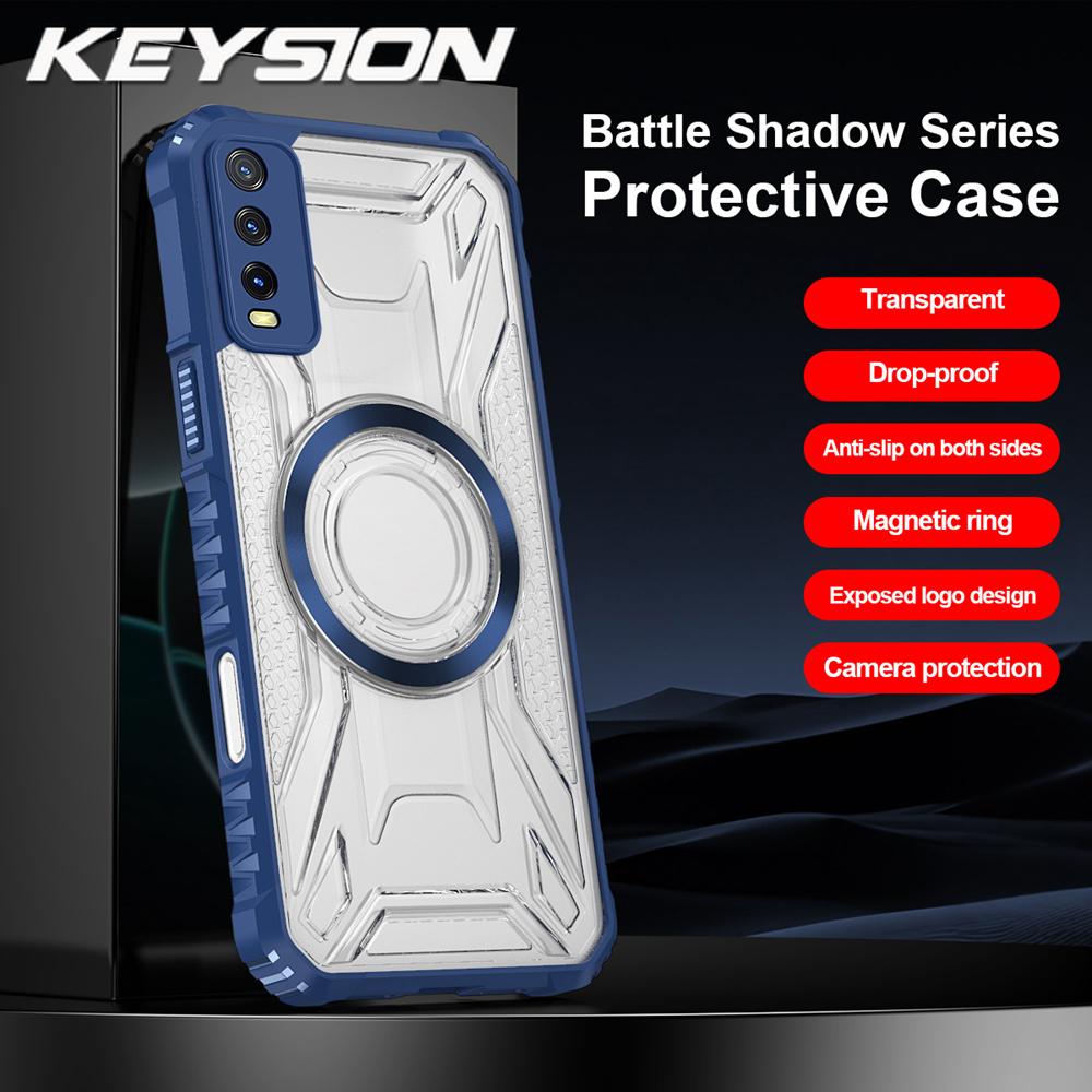 KEYSION Transparent Magnetic Case for VIVO Y20 Y20sG Y20i Soft Silicone+PC Heavy Duty Shockproof Phone Cover for VIVO Y12S Y11S for VIVO Y12S синий
KEYSION Transparent Magnetic Case for VIVO Y20 Y20sG Y20i Soft Silicone+PC Heavy Duty Shockproof Phone Cover for VIVO Y12S Y11S for VIVO Y12S синий