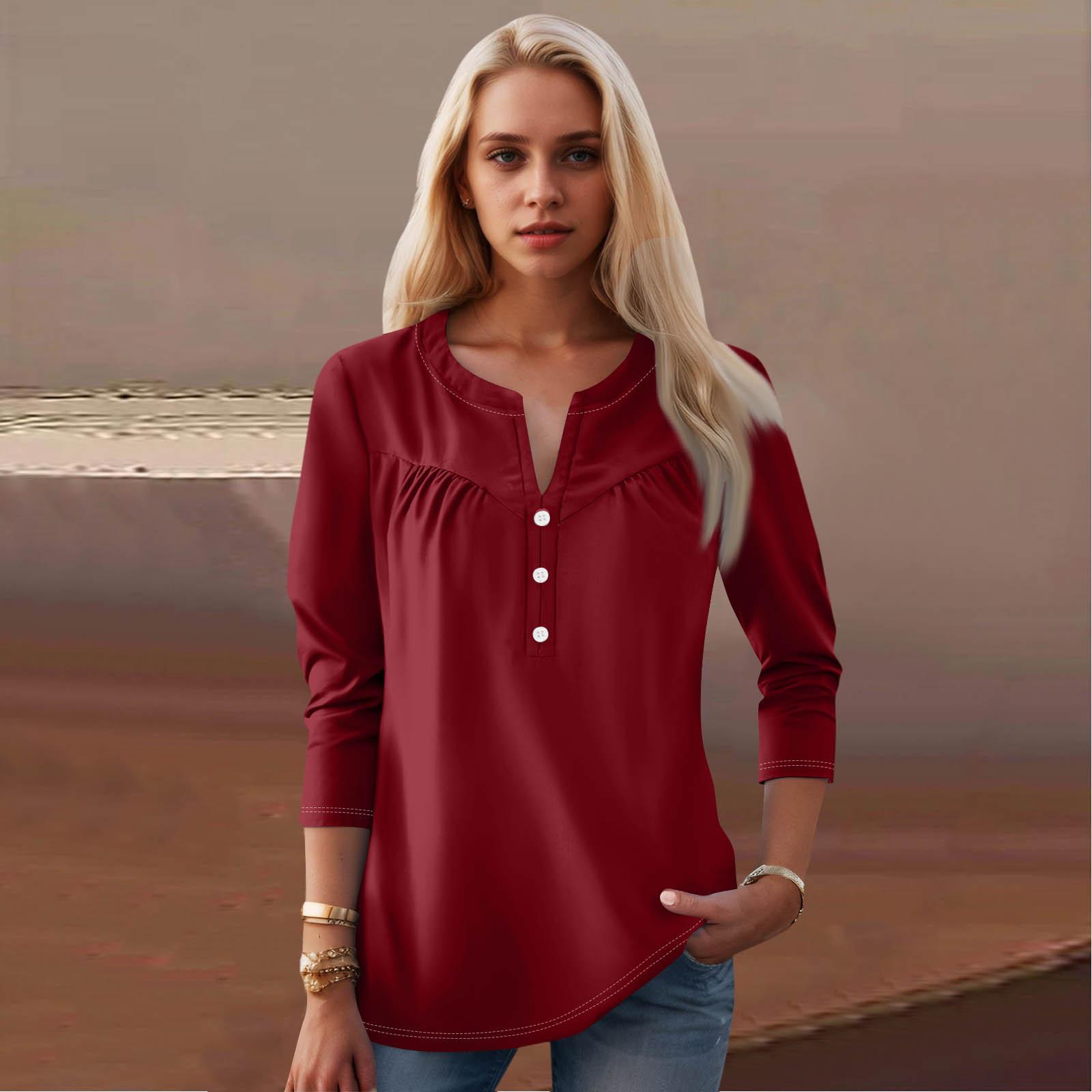 Женская мода повседневный топ с длинным рукавом и круглым вырезом с цветочным принтом XL винный
Женская мода повседневный топ с длинным рукавом и круглым вырезом с цветочным принтом XL винный