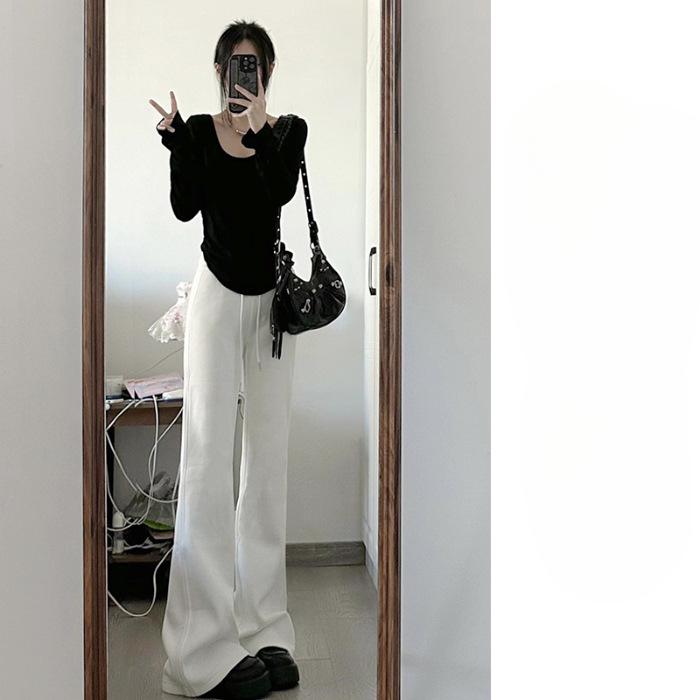 Simple Korean Version of Slim and Slim and Slightly Flared Pants for Women In Spring and Autumn New High-waist Drawstring Casual Trousers S
Simple Korean Version of Slim and Slim and Slightly Flared Pants for Women In Spring and Autumn New High-waist Drawstring Casual Trousers S