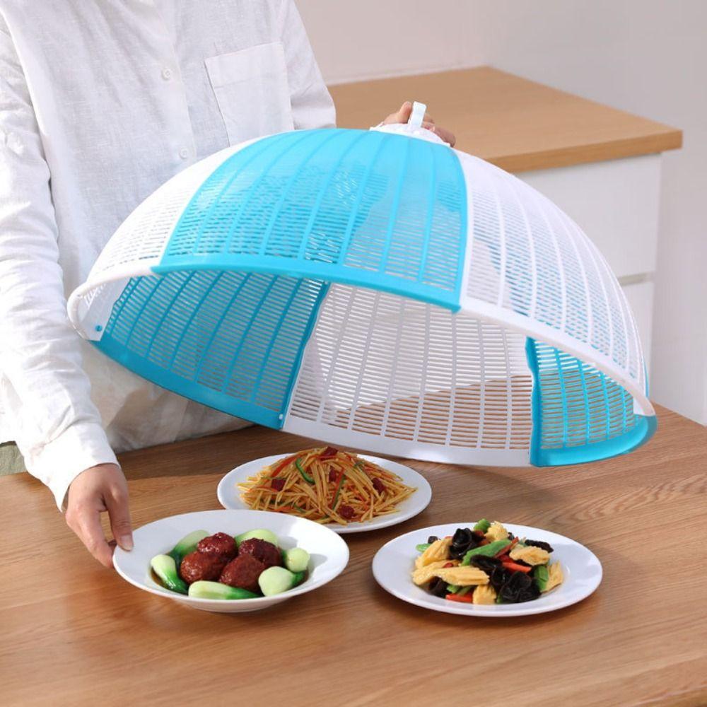 Splicable Dish Cover Round Dish Protector Portable Meal Cover Vegetable білий/синій 
Splicable Dish Cover Round Dish Protector Portable Meal Cover Vegetable білий/синій
