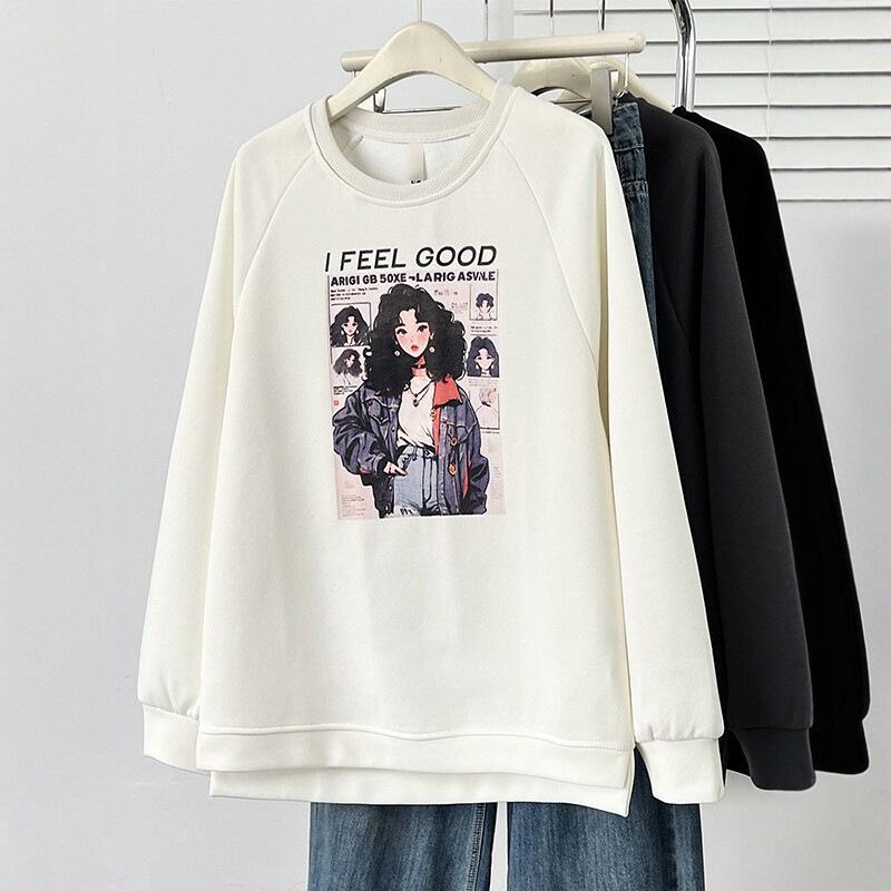 2026 Spring Plus Size Loose Hoodie with Fashionable Woman Print, Round Neck, and Raglan Sleeves 3XL (Recommended weight 150-170 lbs) брудно-білий
2026 Spring Plus Size Loose Hoodie with Fashionable Woman Print, Round Neck, and Raglan Sleeves 3XL (Recommended weight 150-170 lbs) брудно-білий