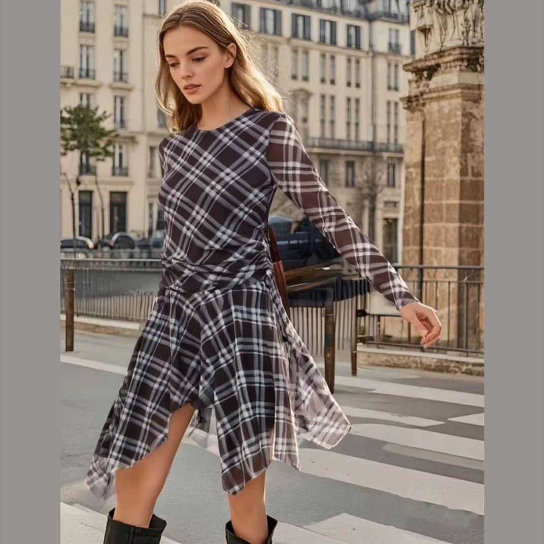 2025 Plaid Asymmetric Pleated Dress: Slim Fit, Round Neck, Spring/Summer Collection for Women S
2025 Plaid Asymmetric Pleated Dress: Slim Fit, Round Neck, Spring/Summer Collection for Women S