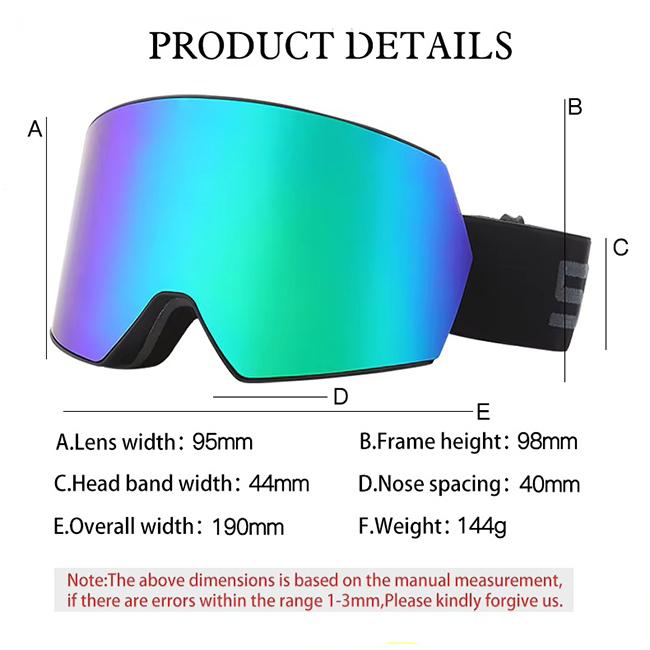 Unisex Custom Snow Goggles In-Stock Wholesale Hot Sale Ski & Snowboard Glasses with Anti-Fog Feature for Outdoor Sports
Unisex Custom Snow Goggles In-Stock Wholesale Hot Sale Ski & Snowboard Glasses with Anti-Fog Feature for Outdoor Sports