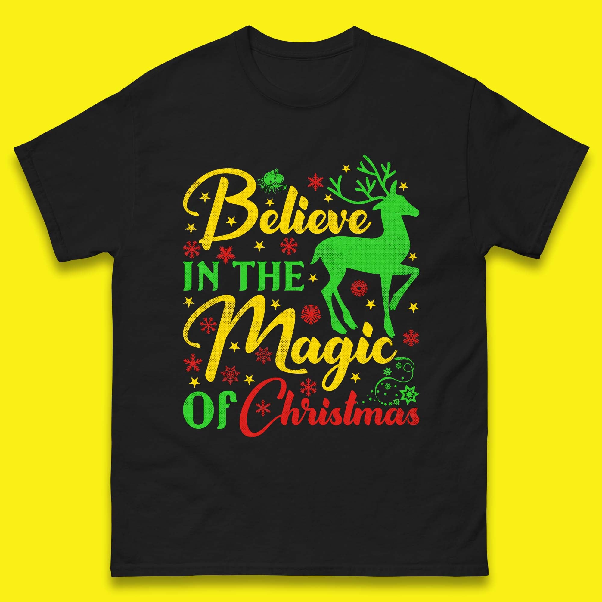 Christmas Reindeer Mens T Shirt Womens Tops Tees Believe In The Magic Of Christmas Top 3XL
Christmas Reindeer Mens T Shirt Womens Tops Tees Believe In The Magic Of Christmas Top 3XL
