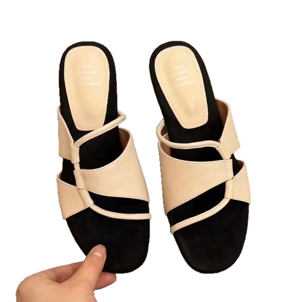 Spot model~ fashionable retro light luxury hollow open-toe design slippers women s round head middle heel sandals women s shoes 35
Spot model~ fashionable retro light luxury hollow open-toe design slippers women s round head middle heel sandals women s shoes 35