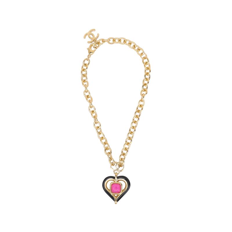 CHANEL Double C Classic Double C Red Heart Alloy Necklace Women s Gold червоний
CHANEL Double C Classic Double C Red Heart Alloy Necklace Women s Gold червоний
