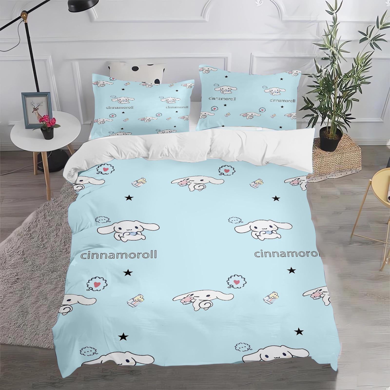 Постільна білизна Cinnamoroll Sanrio, Ковдра з аніме-принтом, Дихаюча, Приємна для шкіри, Мила, Тепла, Дизайн 155x220cm
Постільна білизна Cinnamoroll Sanrio, Ковдра з аніме-принтом, Дихаюча, Приємна для шкіри, Мила, Тепла, Дизайн 155x220cm