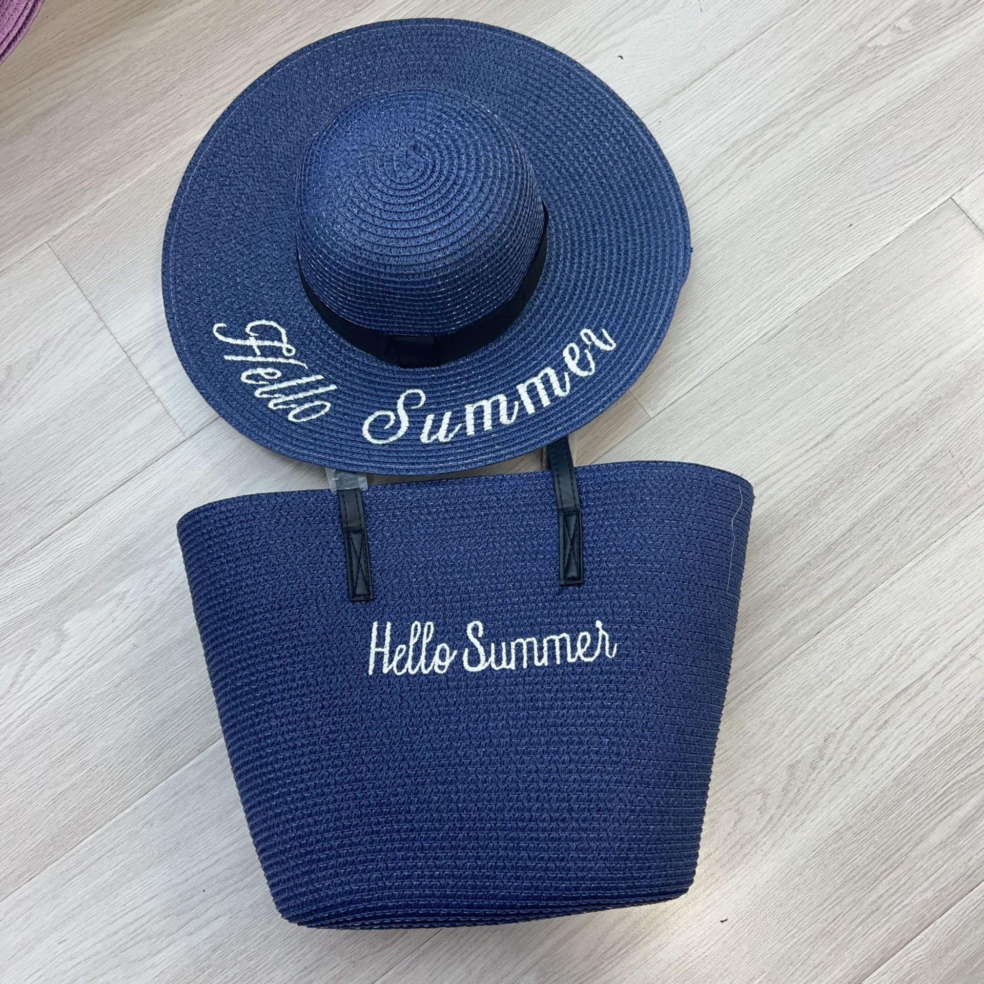 Straw Tote Bag & Wide Brim Sun Hat 2-Piece Set, Beach Bag and UV Protection Straw Hat Combo for Women, for Vacation & Travel
Straw Tote Bag & Wide Brim Sun Hat 2-Piece Set, Beach Bag and UV Protection Straw Hat Combo for Women, for Vacation & Travel