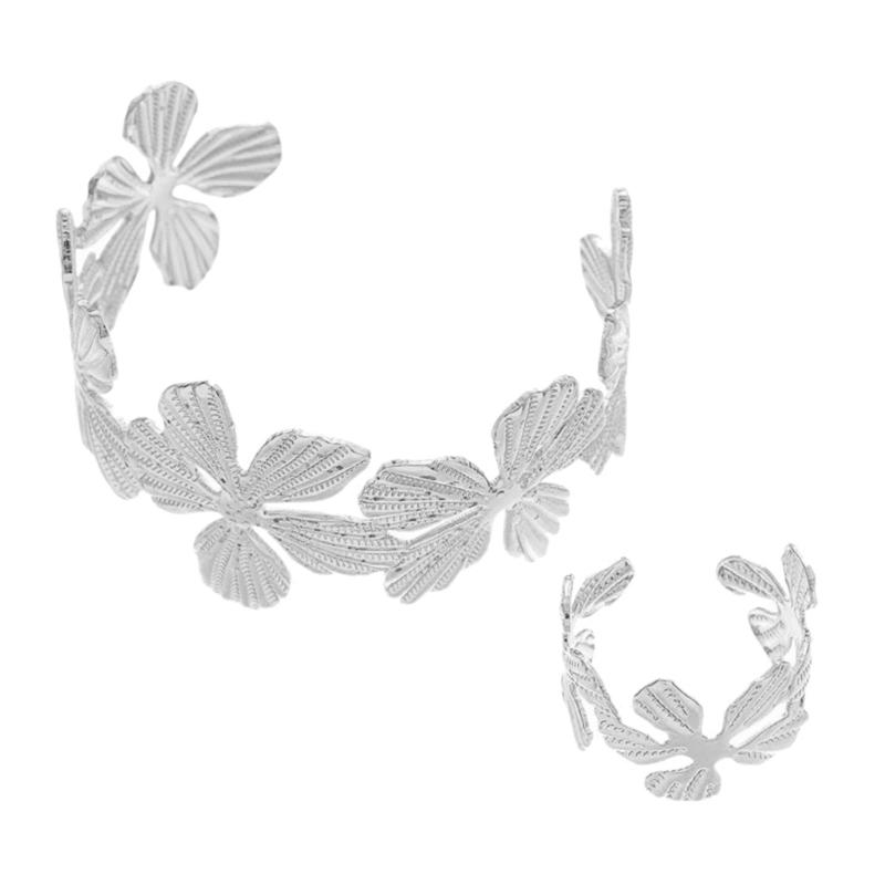 Artistics Metal Floral Bracelet Rings Pair Adjustable Designs Comfortable Daily Wear Accessories
Artistics Metal Floral Bracelet Rings Pair Adjustable Designs Comfortable Daily Wear Accessories