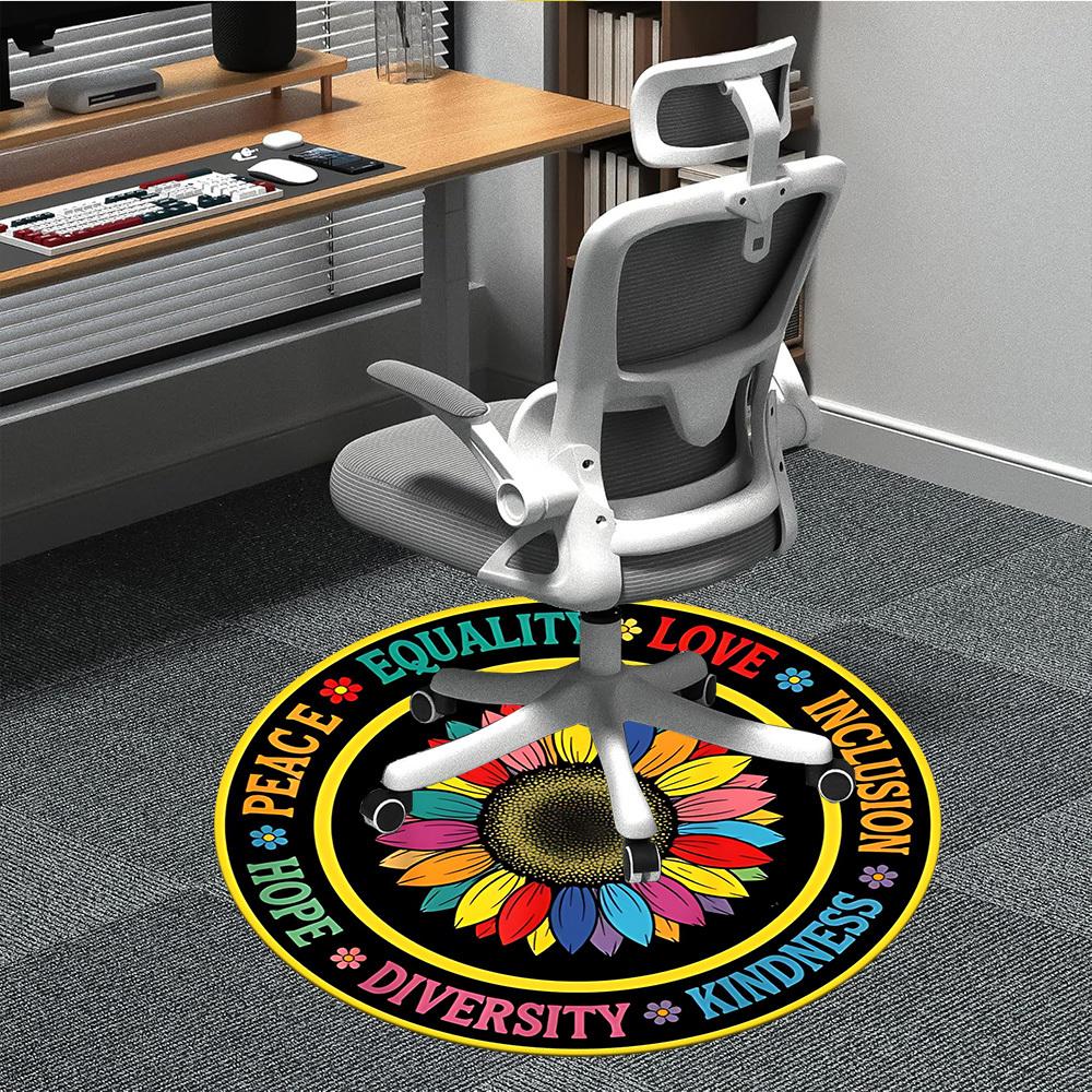 1pc Equality Love Office Round Area Rug, Indoor Mat Suitable For Office, Under Office Chairs Bedroom Living Room Home Decor, Room Deco 027 80cm by 80cm
1pc Equality Love Office Round Area Rug, Indoor Mat Suitable For Office, Under Office Chairs Bedroom Living Room Home Decor, Room Deco 027 80cm by 80cm
