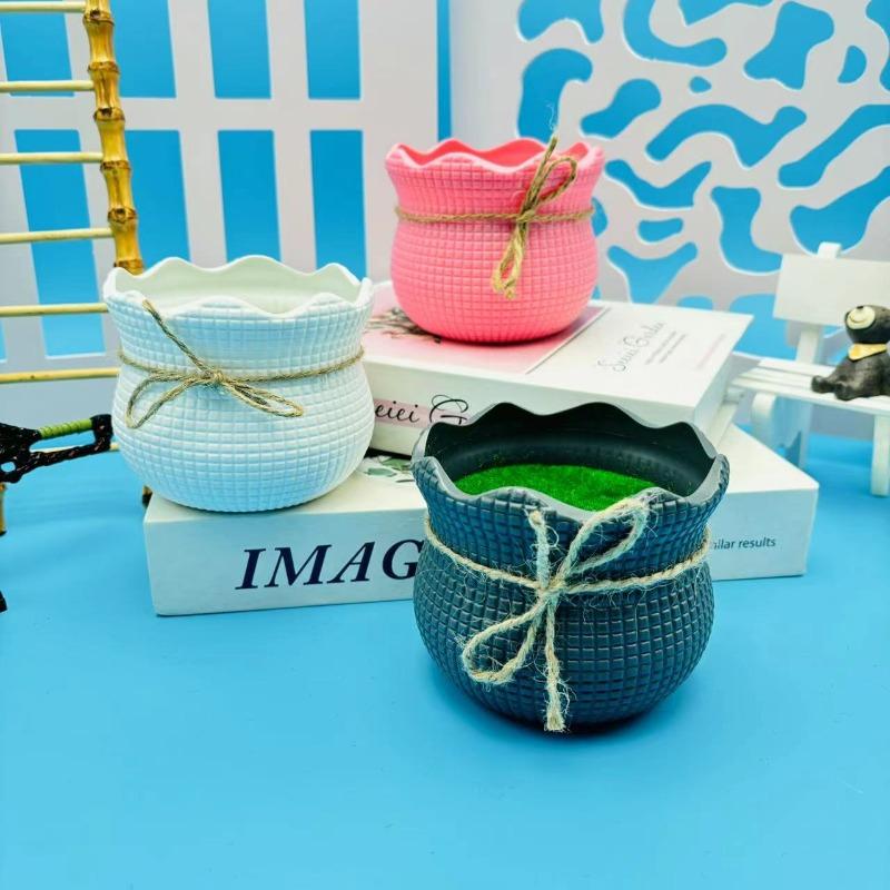 Square Ingot Flocking Flower Pot Knitted Plastic FlowerpotWoven Small White Pot Waistband рожевий
Square Ingot Flocking Flower Pot Knitted Plastic FlowerpotWoven Small White Pot Waistband рожевий