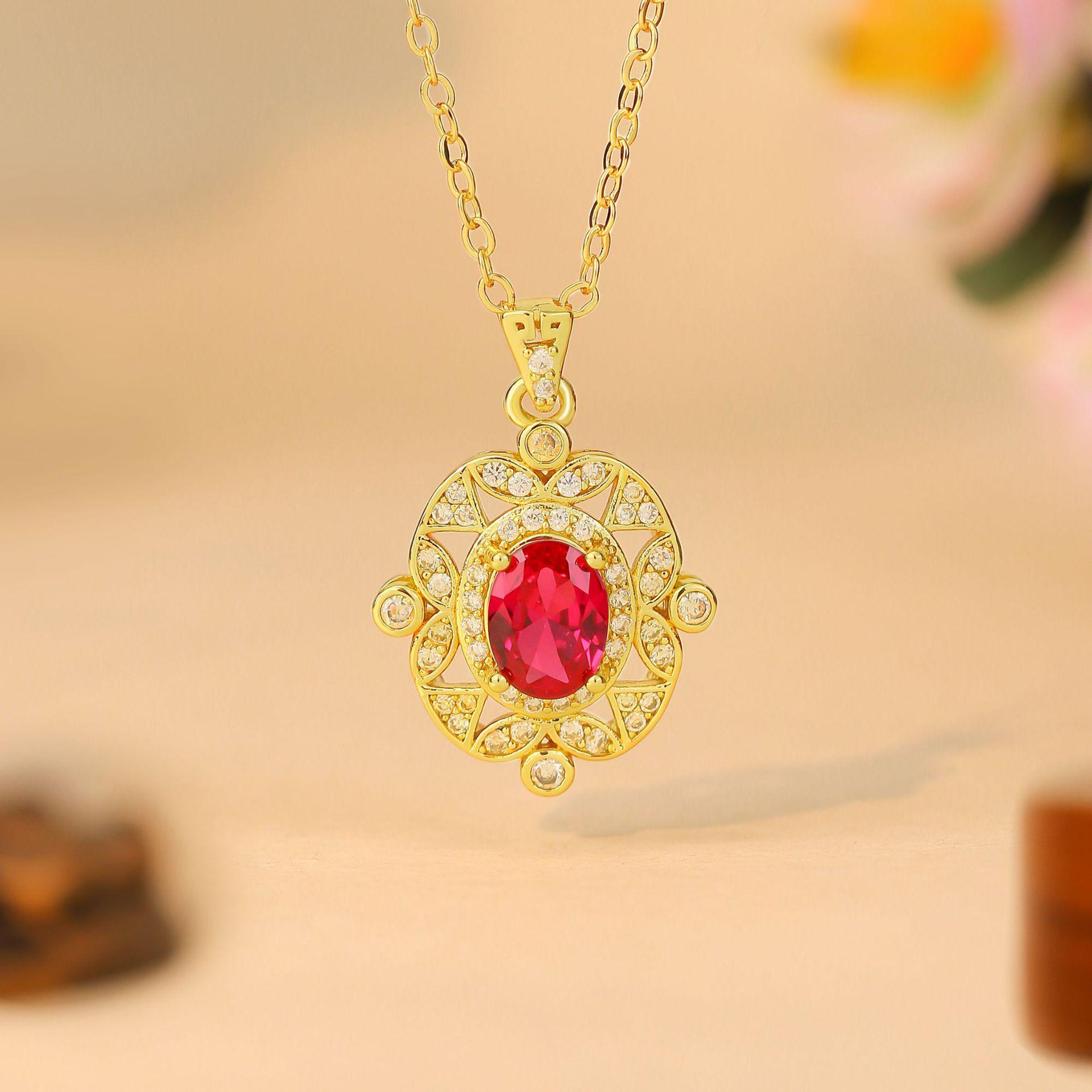 2026 Retro Court-Style Women s Necklace with Red Gemstone - Niche Design, Light Luxury Clavicle Chain Gold Plated
2026 Retro Court-Style Women s Necklace with Red Gemstone - Niche Design, Light Luxury Clavicle Chain Gold Plated