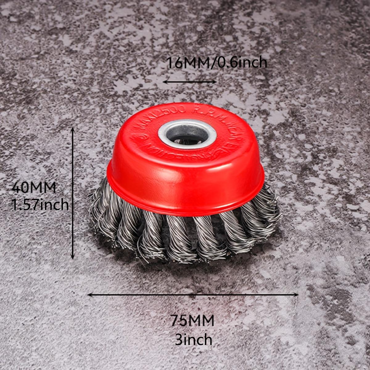 3 Inch Wire Wheels, 3 Inch Wire Cup Brush , Twist Knotted Carbon Steel Wire Wheel with 5/8 -11 UNC Thread Arbor
3 Inch Wire Wheels, 3 Inch Wire Cup Brush , Twist Knotted Carbon Steel Wire Wheel with 5/8 -11 UNC Thread Arbor