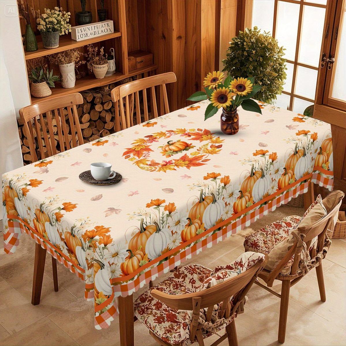Autumn Pumpkins Daisy Floral Rectangle Tablecloth Wedding Decoration Fall Harvest Thanksgiving Theme Table Cloth For Table Decor 50x50cm napkin
Autumn Pumpkins Daisy Floral Rectangle Tablecloth Wedding Decoration Fall Harvest Thanksgiving Theme Table Cloth For Table Decor 50x50cm napkin