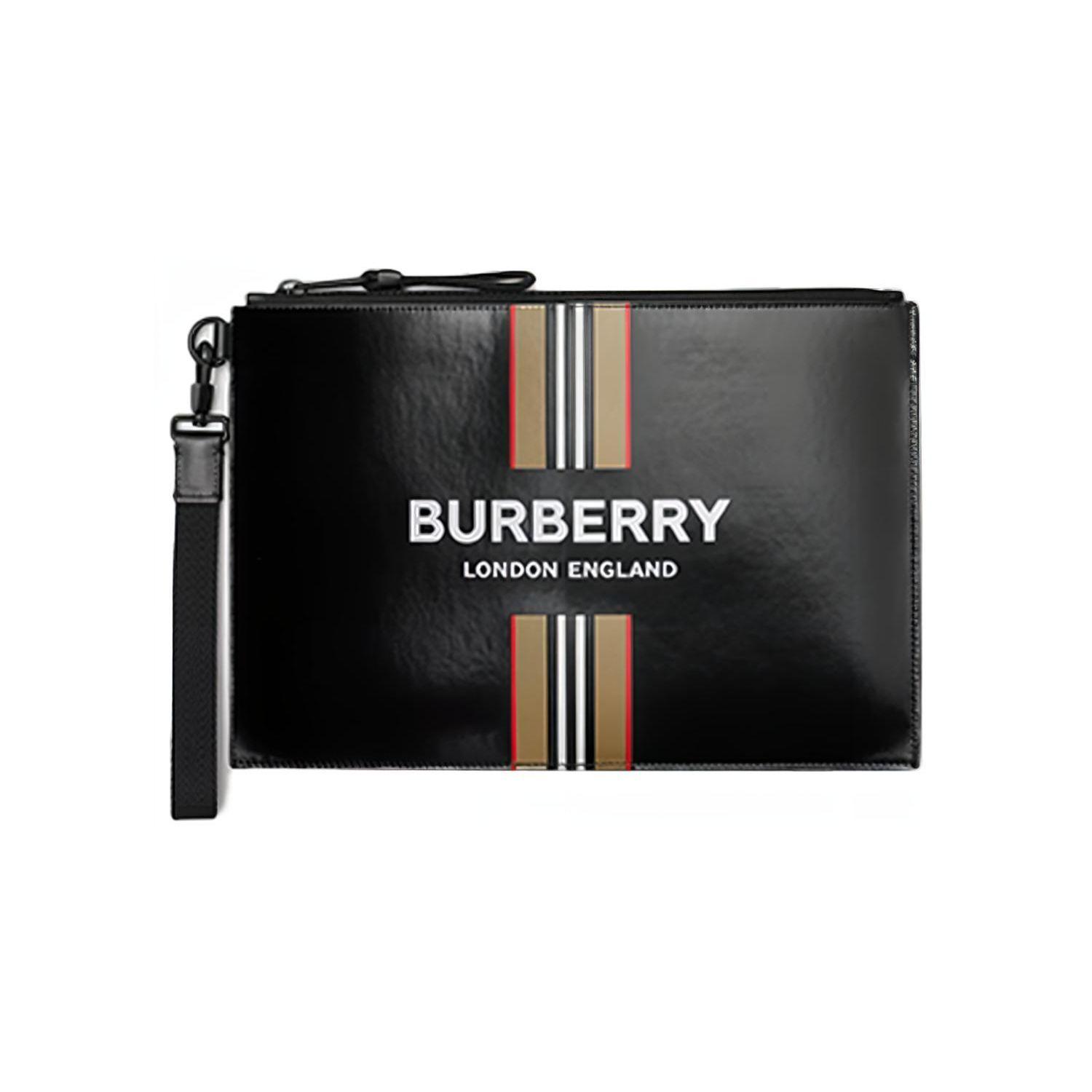 Burberry London England Icon Stripe Leather Clutch Black Smooth Leather Wristlet Pouch for Men Daily Party Travel 80307351 Basic Set (Bag+Dust Bag)
Burberry London England Icon Stripe Leather Clutch Black Smooth Leather Wristlet Pouch for Men Daily Party Travel 80307351 Basic Set (Bag+Dust Bag)