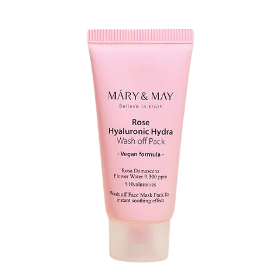 Mary&May Rose Hyaluronic Hydra Wash off Pack 30 g - Intensively moisturizing and brightening face mask
Mary&May Rose Hyaluronic Hydra Wash off Pack 30 g - Intensively moisturizing and brightening face mask