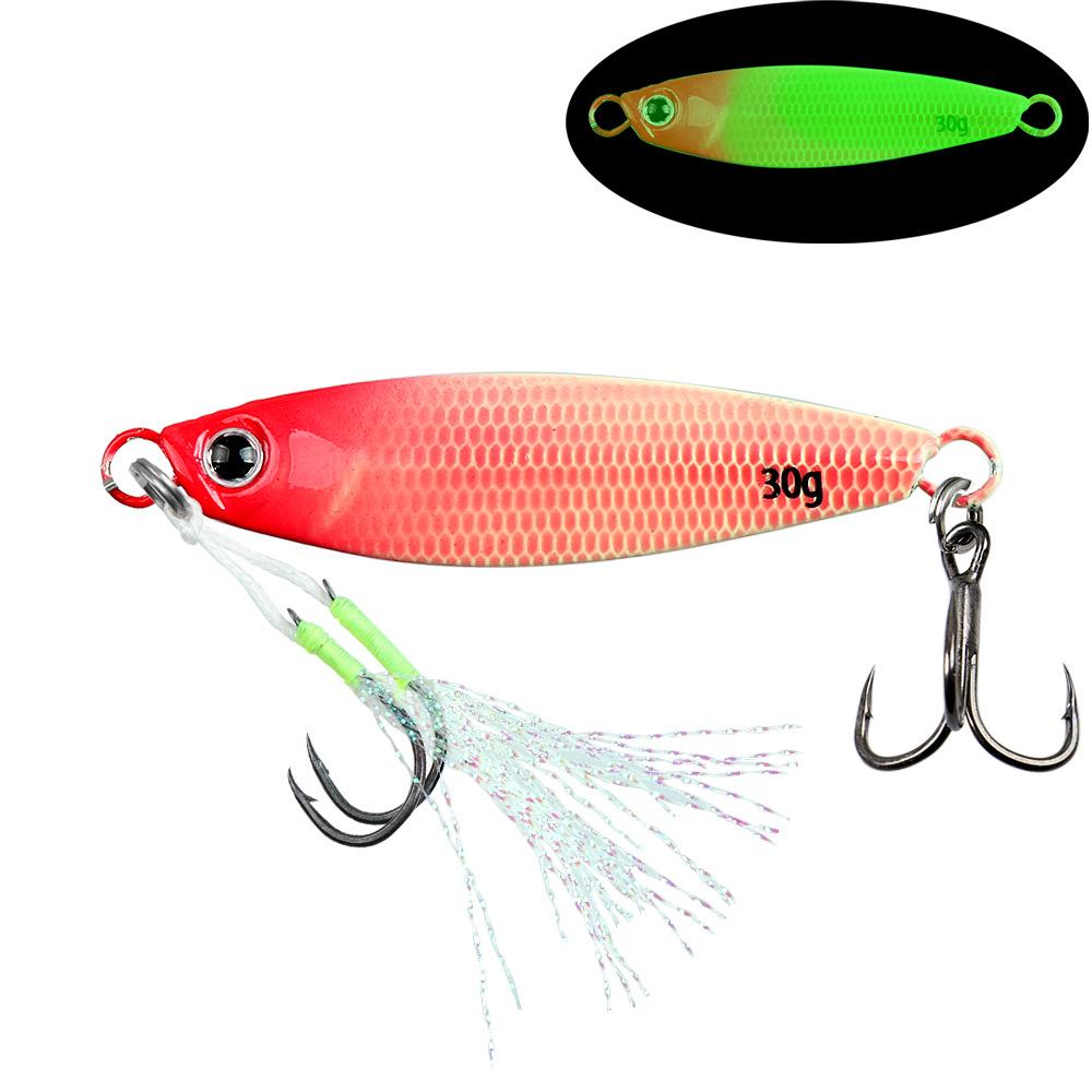 Night Glow Jig Lure Bait for Sea Fishing Mackerel with Double Hooks Floating Shore Casting Special Long Casting 7g-40g 7g
Night Glow Jig Lure Bait for Sea Fishing Mackerel with Double Hooks Floating Shore Casting Special Long Casting 7g-40g 7g