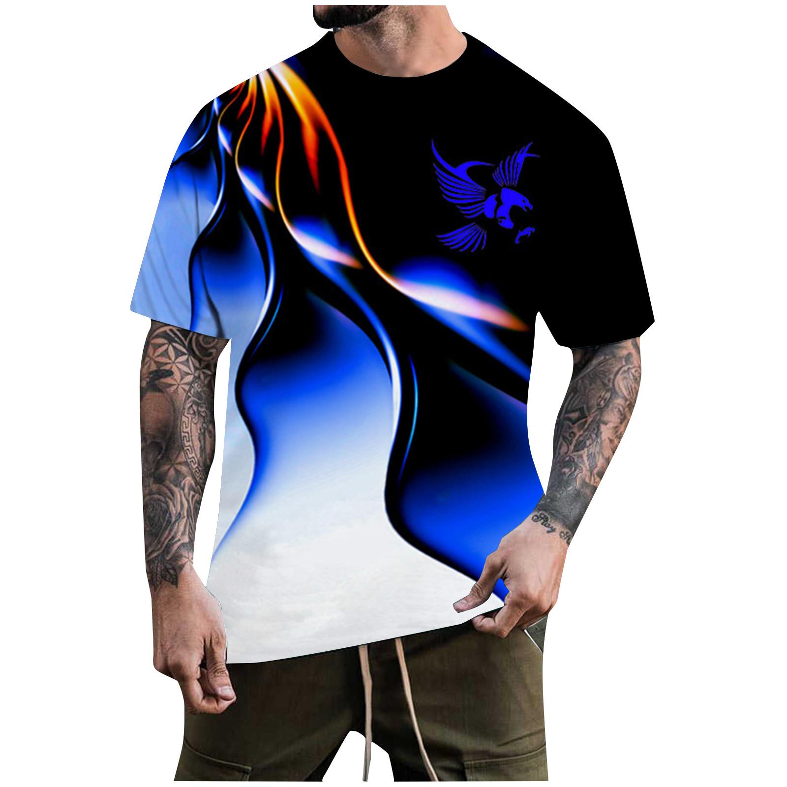 Мужская футболка с коротким рукавом и принтом, летняя круглая шея, трендовая повседневная толстовка XXL синий
Мужская футболка с коротким рукавом и принтом, летняя круглая шея, трендовая повседневная толстовка XXL синий