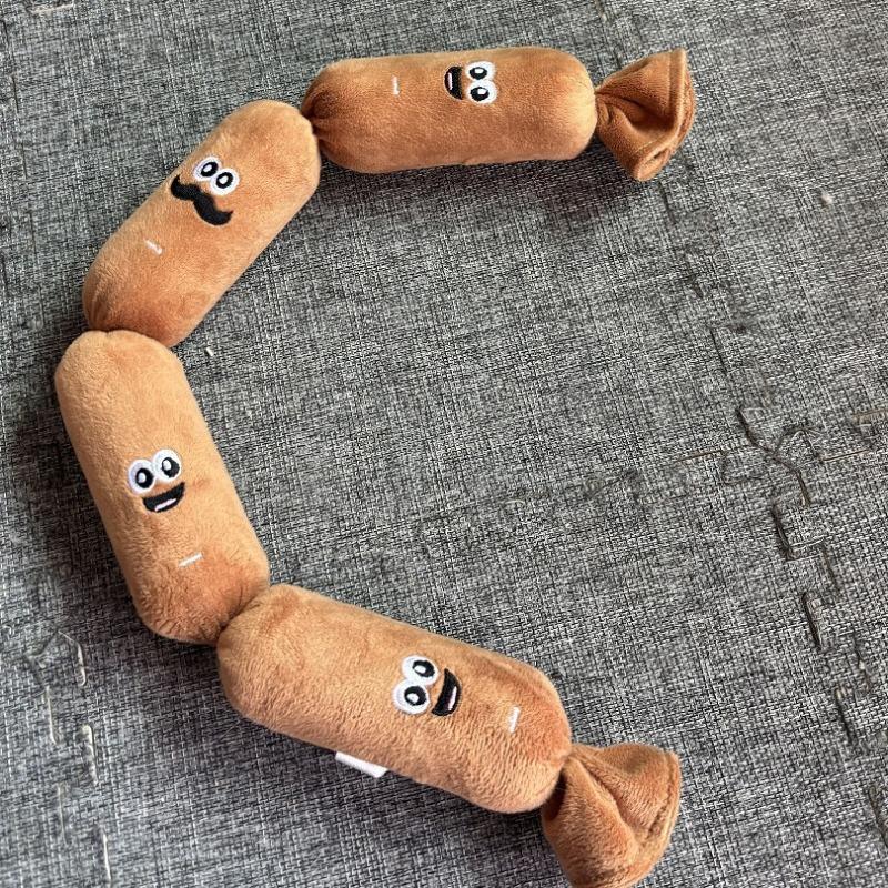 Cartoon Sausage Shaped Plush Dog Chew Toy Interactive Teething Toy for Puppy Small Medium Dogs коричневый
Cartoon Sausage Shaped Plush Dog Chew Toy Interactive Teething Toy for Puppy Small Medium Dogs коричневый