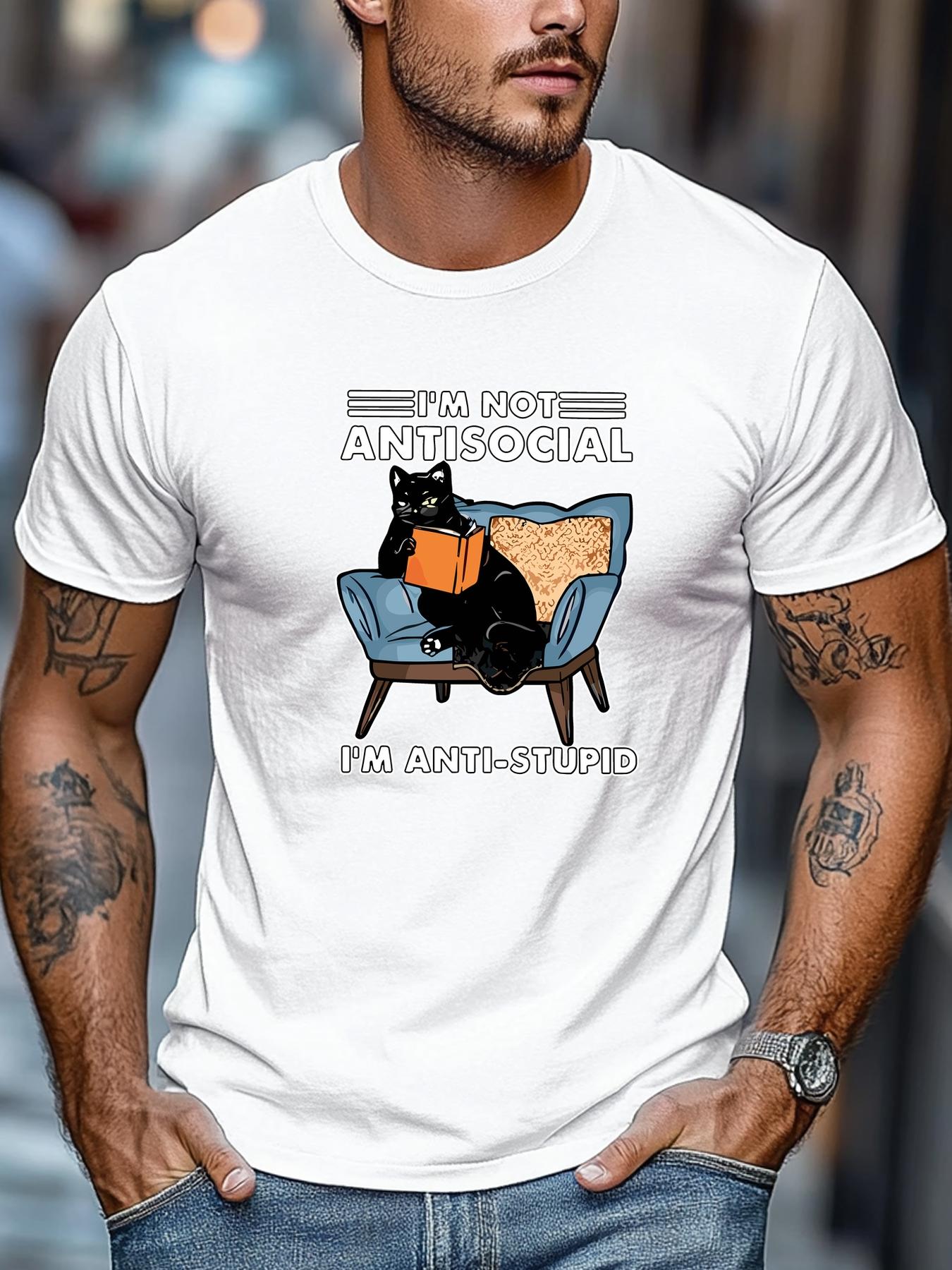 Men Tshirt IM NOT ANTISOCIAL IM ANTISTUPID Graphic Summer Soft Comfort Fit Tee Daily Wear Tops 4XL
Men Tshirt IM NOT ANTISOCIAL IM ANTISTUPID Graphic Summer Soft Comfort Fit Tee Daily Wear Tops 4XL