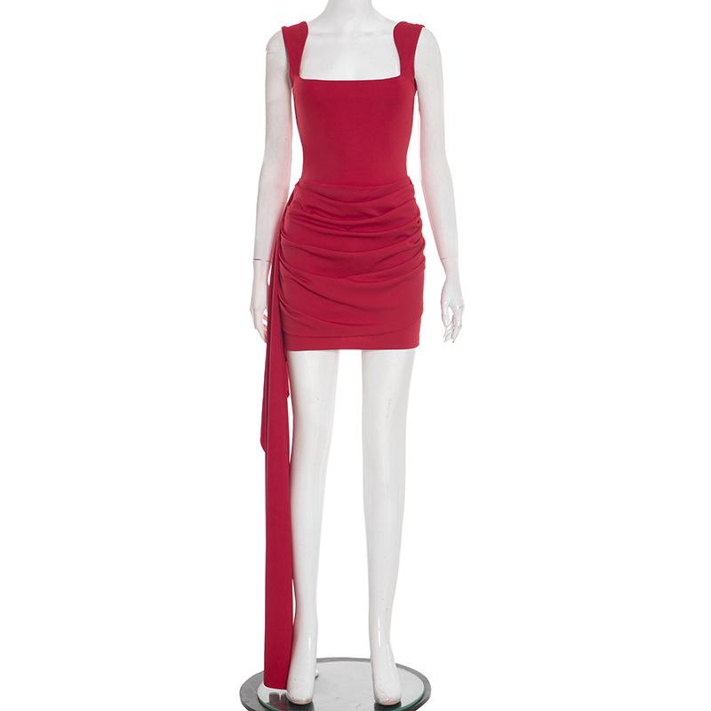 Spring Solid Color Bodycon Square Neck Spaghetti Strap Dress for Women S
Spring Solid Color Bodycon Square Neck Spaghetti Strap Dress for Women S