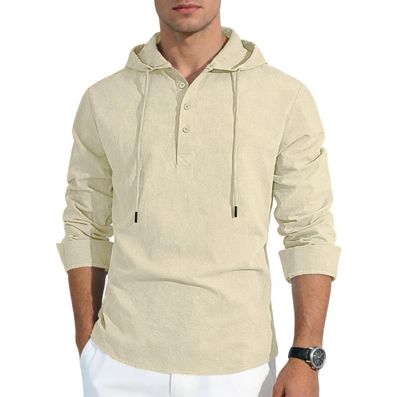 Spring New Men s Hooded Long Sleeved Buttoned Solid Color Cotton Linen Versatile Casual Shirt S хаки
Spring New Men s Hooded Long Sleeved Buttoned Solid Color Cotton Linen Versatile Casual Shirt S хаки