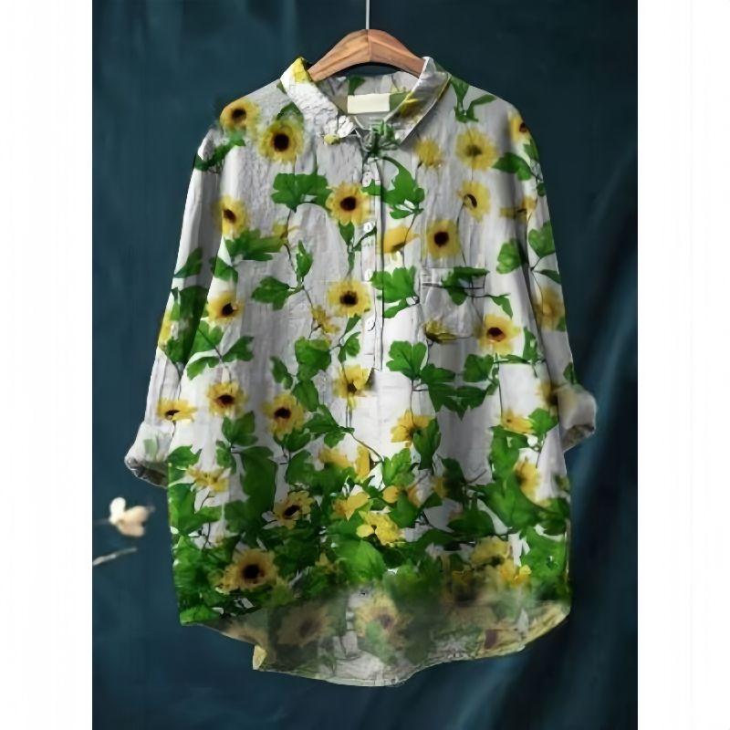 European Plus size women clothing Retro Hong Kong Style Spring and Autumn New Breasted Print Loose Mid-Length Casual Long sleeve Shirts Top
European Plus size women clothing Retro Hong Kong Style Spring and Autumn New Breasted Print Loose Mid-Length Casual Long sleeve Shirts Top