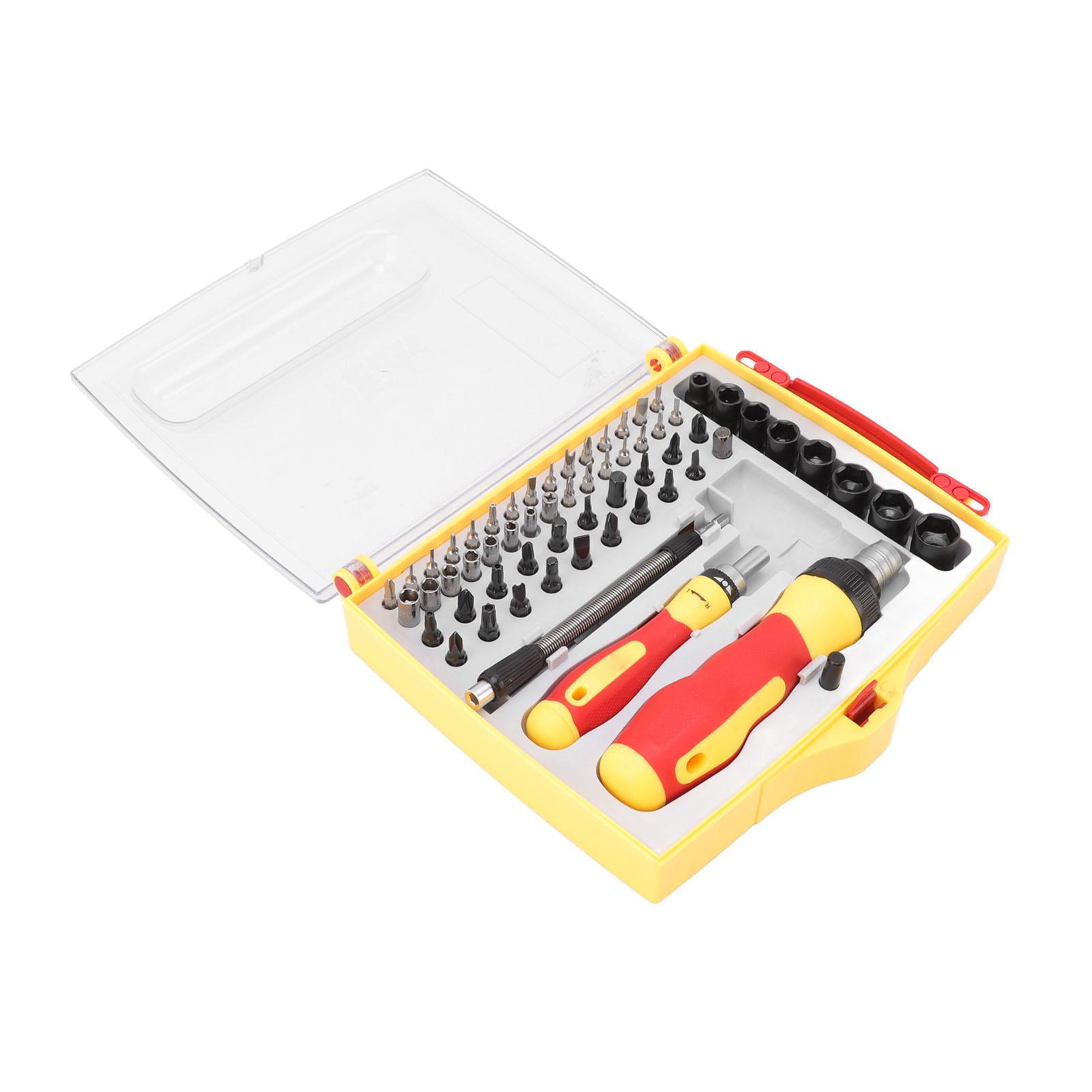 Набор отверток с храповым механизмом 62 в 1, точный набор инструментов для ремонта электроники с магнитной резиновой ручкой
Набор отверток с храповым механизмом 62 в 1, точный набор инструментов для ремонта электроники с магнитной резиновой ручкой