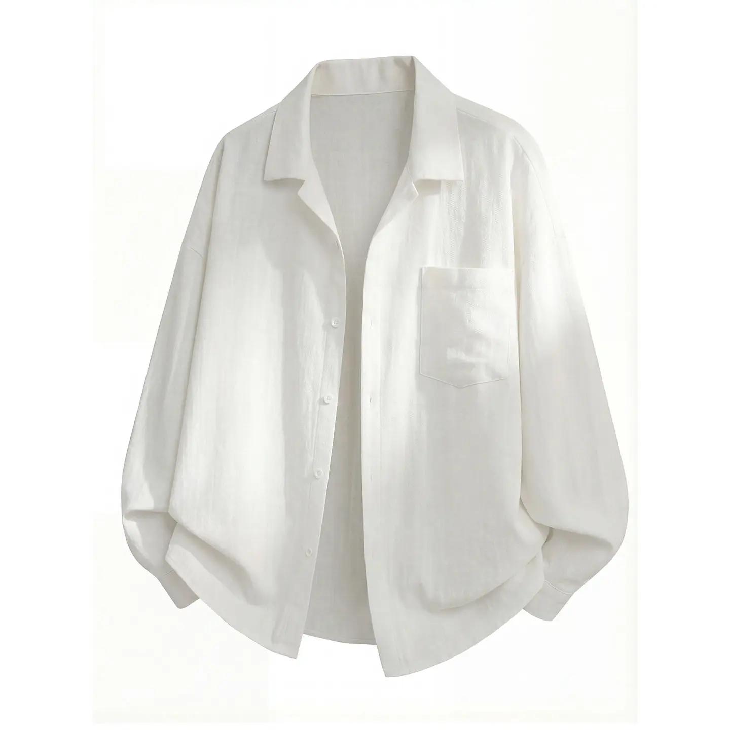 2026 Men Fashion Long Sleeve Shirt Spring Men Casual Loose Top Breathable Hong Kong Style Shirts Male Solid Color Korean Shirts M білий
2026 Men Fashion Long Sleeve Shirt Spring Men Casual Loose Top Breathable Hong Kong Style Shirts Male Solid Color Korean Shirts M білий