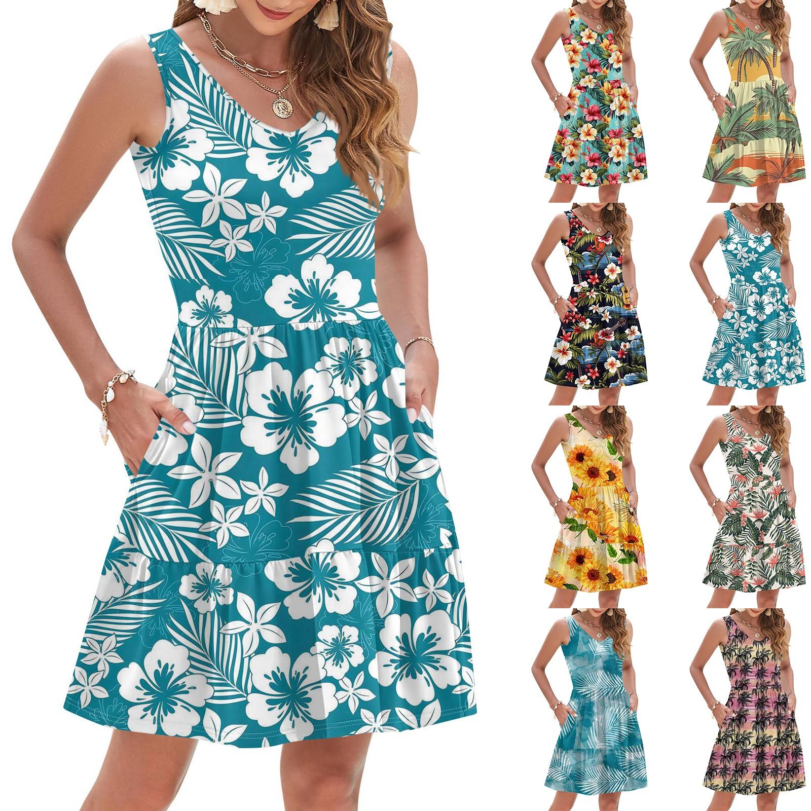 Women s Summer Fashion Casual V-Neck Pleated Stitching Hawaiian Floral Print Sleeveless Pocket Vest Dress XL
Women s Summer Fashion Casual V-Neck Pleated Stitching Hawaiian Floral Print Sleeveless Pocket Vest Dress XL