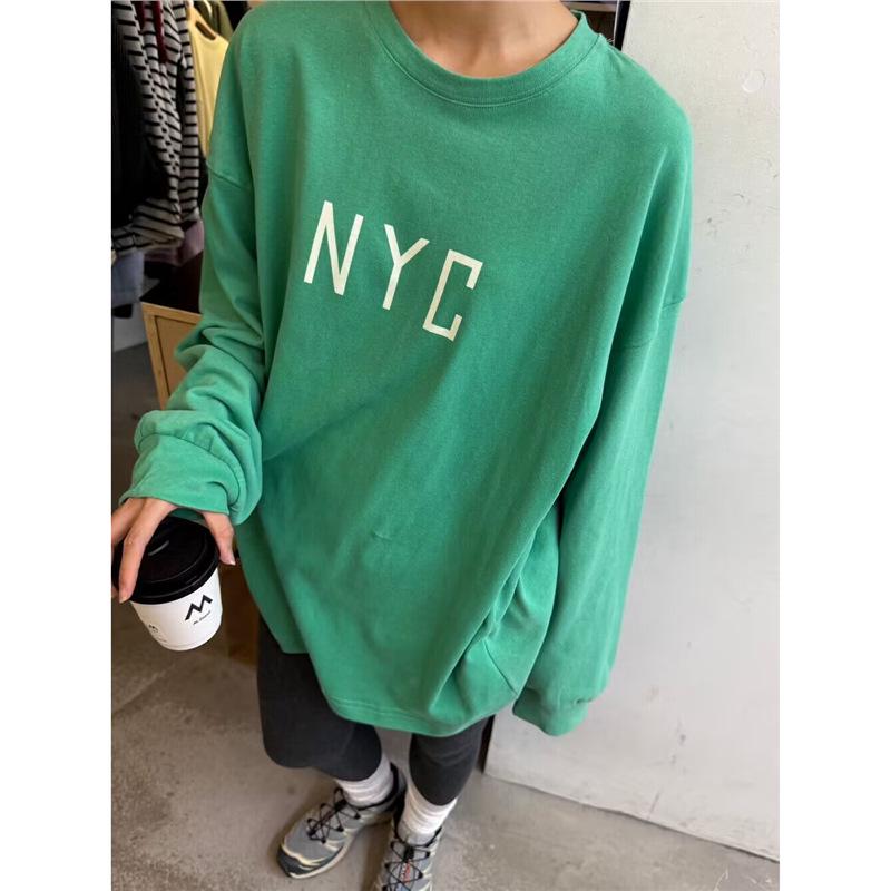 SANBARA Женская осенне-зимняя свободная хлопковая футболка с длинным рукавом и принтом One Size зелёный
SANBARA Женская осенне-зимняя свободная хлопковая футболка с длинным рукавом и принтом One Size зелёный