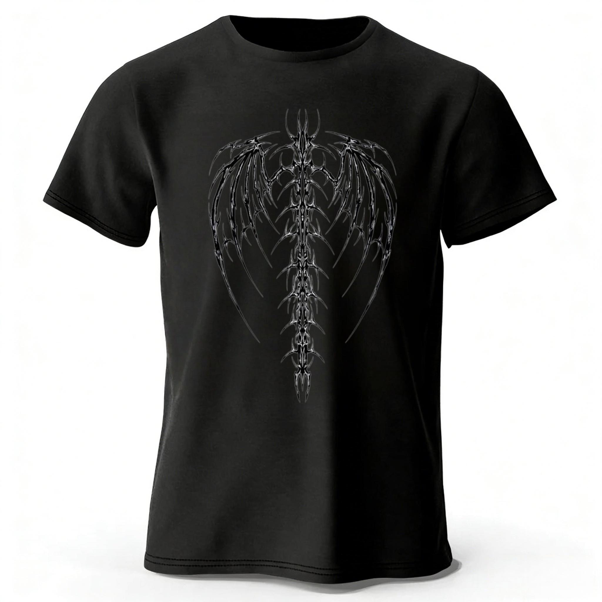 New Dark Devil Spine Print Pure Cotton Short Sleeved Menswomens Loose Soft and Comfortable Tshirt for Street Fashion Top M
New Dark Devil Spine Print Pure Cotton Short Sleeved Menswomens Loose Soft and Comfortable Tshirt for Street Fashion Top M