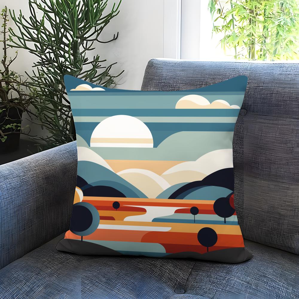 Fashion G-GGeometric Landscape Cushion Cover Comfortable Reversible Pillow Cover Ideal for Car Sofa Bedroom & Beyond 30cmx30cm
Fashion G-GGeometric Landscape Cushion Cover Comfortable Reversible Pillow Cover Ideal for Car Sofa Bedroom & Beyond 30cmx30cm