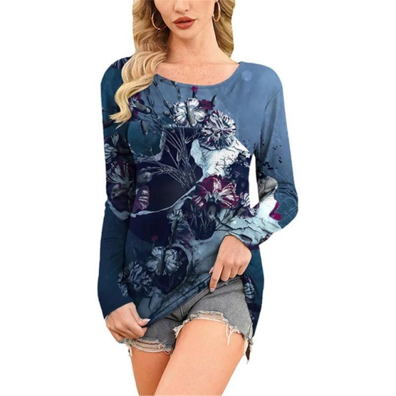 Европейская и американская мода, стиль масляной живописи, принт, повседневная футболка с длинным рукавом, круглый вырез, оверсайз, топы, женская одежда XL
Европейская и американская мода, стиль масляной живописи, принт, повседневная футболка с длинным рукавом, круглый вырез, оверсайз, топы, женская одежда XL