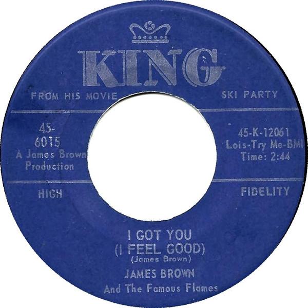 7inch Record JAMES BROWN THE FAMOUS FLAMES I Got You I Feel Good 456015 King Records 1965 US SoulFunk Used
7inch Record JAMES BROWN THE FAMOUS FLAMES I Got You I Feel Good 456015 King Records 1965 US SoulFunk Used