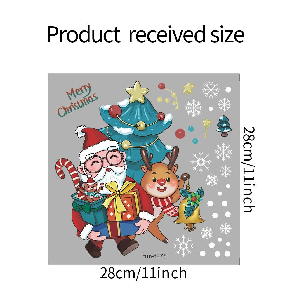 1pc Dancing Santa Claus Snowflake Gift Box Home Decoration Glass Doors and Windows Stickers 28x28CM
1pc Dancing Santa Claus Snowflake Gift Box Home Decoration Glass Doors and Windows Stickers 28x28CM