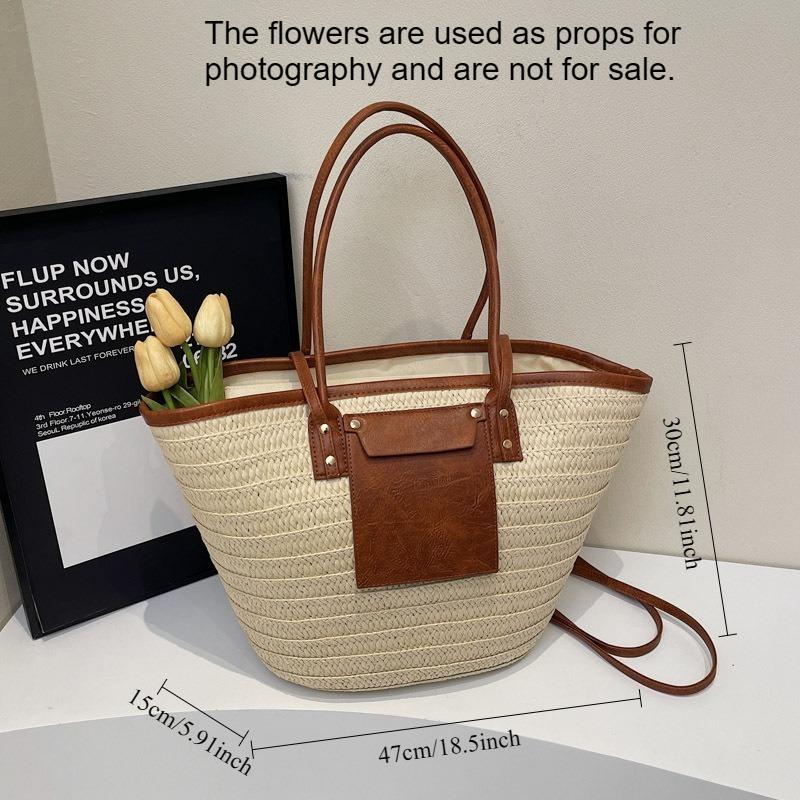 Women s 2026 Summer New Fashion Woven Straw Bag Vacation Style Handheld Tote Bag Large Capacity Beach Bag білий
Women s 2026 Summer New Fashion Woven Straw Bag Vacation Style Handheld Tote Bag Large Capacity Beach Bag білий