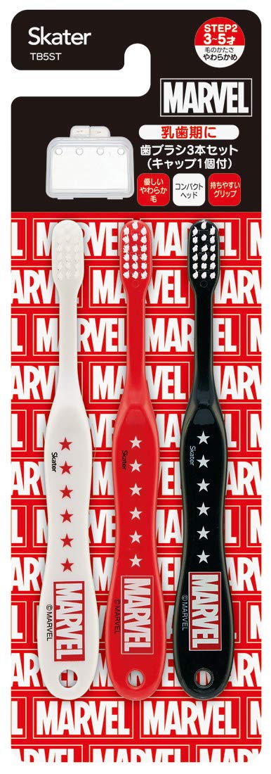 Skater toothbrush for kindergarteners years old soft 3 pieces MARVEL logo Marvel 14cm TB5ST 3-5
Skater toothbrush for kindergarteners years old soft 3 pieces MARVEL logo Marvel 14cm TB5ST 3-5