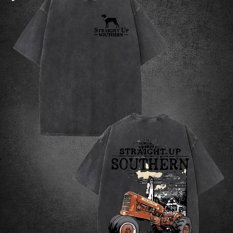 European Size Tractor Farming Print Distressed Men S Washed T-Shirt, Loose Fit, Crew Neck, Short Sleeve, Suitable for Leisure, Outdoor Sports S чёрный
European Size Tractor Farming Print Distressed Men S Washed T-Shirt, Loose Fit, Crew Neck, Short Sleeve, Suitable for Leisure, Outdoor Sports S чёрный