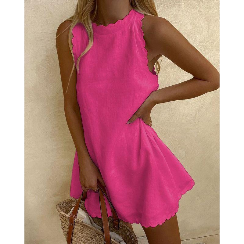2023casual Fashion Dress European and American Women s Clothing Solid Color Loose Cotton and Linen Short Mini round Neck Sleeveless Rose Red XL
2023casual Fashion Dress European and American Women s Clothing Solid Color Loose Cotton and Linen Short Mini round Neck Sleeveless Rose Red XL