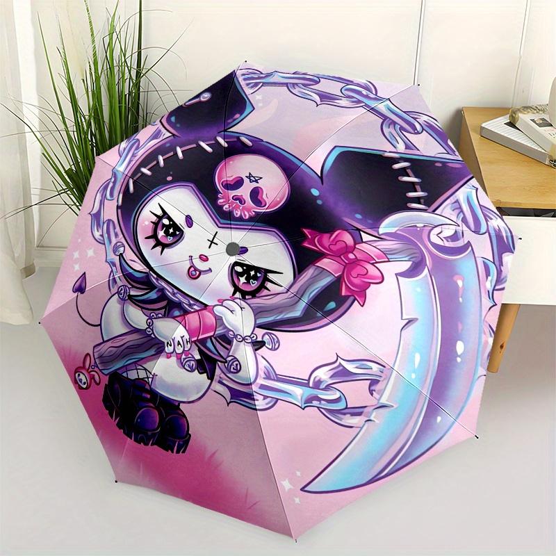 Kuromi Automatic Folding Umbrella-Simple 8-Rib Design, Bright Cartoon Pattern, Durable Iron Frame, Suitable For Travel, Outdoor, Beach-Cute
Kuromi Automatic Folding Umbrella-Simple 8-Rib Design, Bright Cartoon Pattern, Durable Iron Frame, Suitable For Travel, Outdoor, Beach-Cute