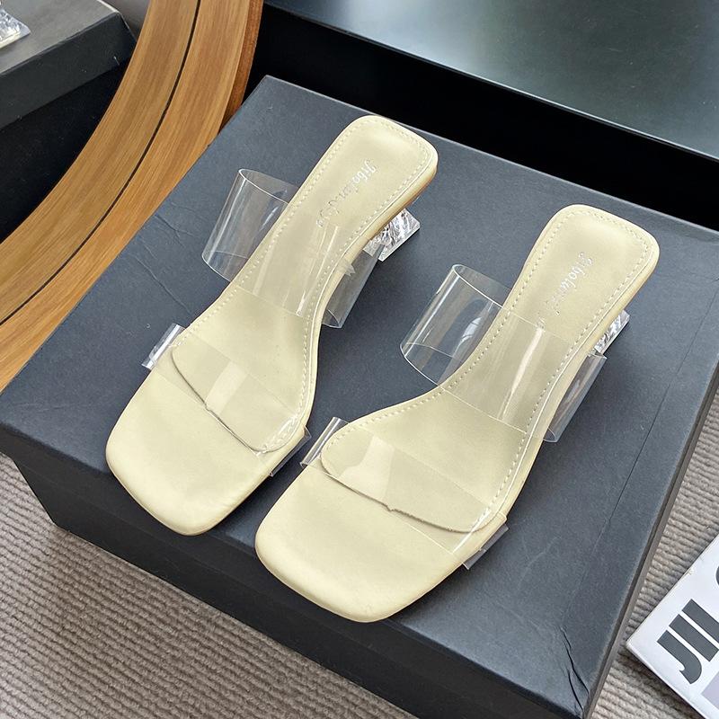 Transparent high-heeled cool slippers women s 2025 summer new sexy T-strap high heels crystal heel thick-heeled sandals women 35 бежевий
Transparent high-heeled cool slippers women s 2025 summer new sexy T-strap high heels crystal heel thick-heeled sandals women 35 бежевий