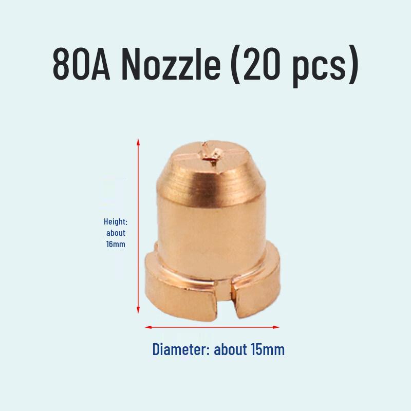 80A Plasma Cutting Nozzles (20-pack)
80A Plasma Cutting Nozzles (20-pack)