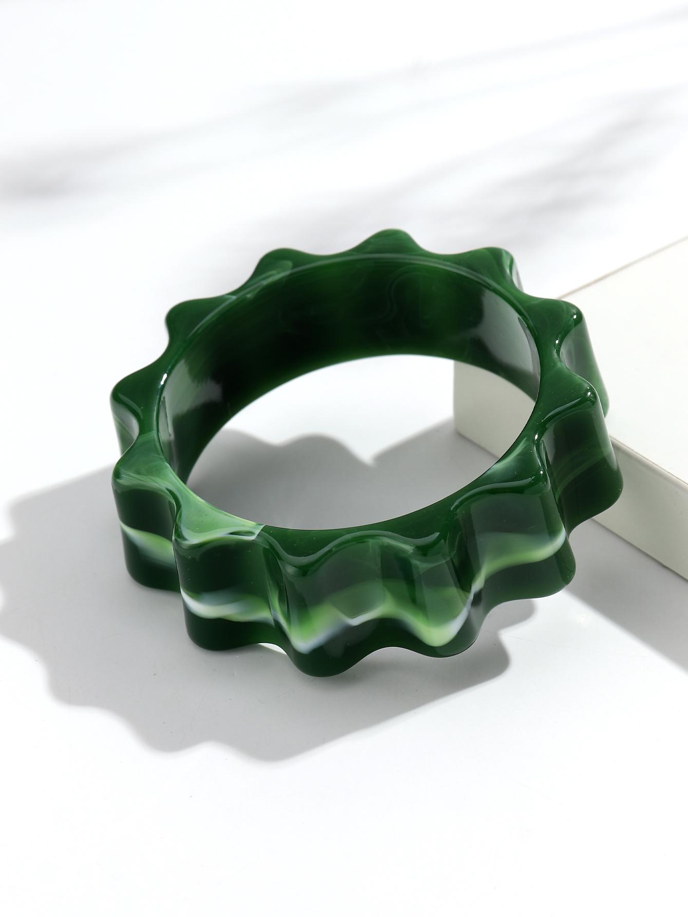 New Trendy Thick Acrylic Gear Cuff Bangle for Women Retro Statement Marble Color Geometric Bracelets Exaggerated Jewelry Gift темно-зеленого
New Trendy Thick Acrylic Gear Cuff Bangle for Women Retro Statement Marble Color Geometric Bracelets Exaggerated Jewelry Gift темно-зеленого