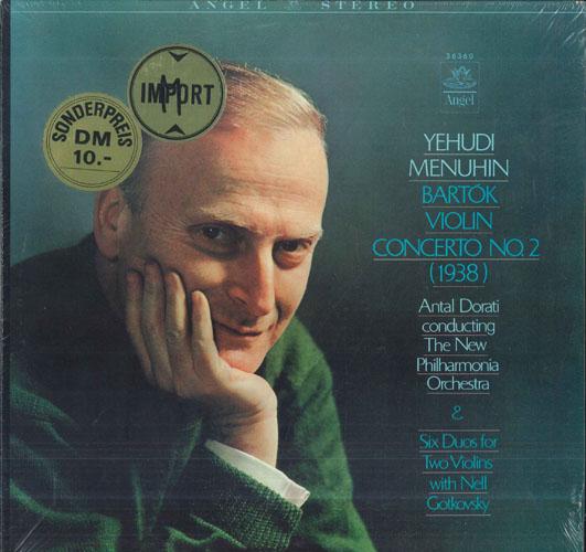 LP Record YEHUDI MENUHIN ANTAL DORATI NEW P Bartok Violin Concerto No. 2 Six S136360 ANGEL UK Classical Used
LP Record YEHUDI MENUHIN ANTAL DORATI NEW P Bartok Violin Concerto No. 2 Six S136360 ANGEL UK Classical Used