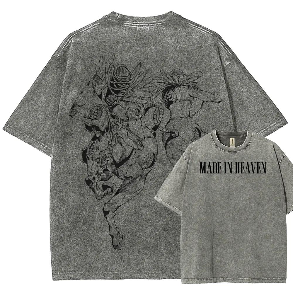 Anime JoJos Bizarre Adventure Made In Heaven Graphic T Shirt Men Clothing Oversized Tshirt Washed Cotton Tee Harajuku Tshirt S
Anime JoJos Bizarre Adventure Made In Heaven Graphic T Shirt Men Clothing Oversized Tshirt Washed Cotton Tee Harajuku Tshirt S