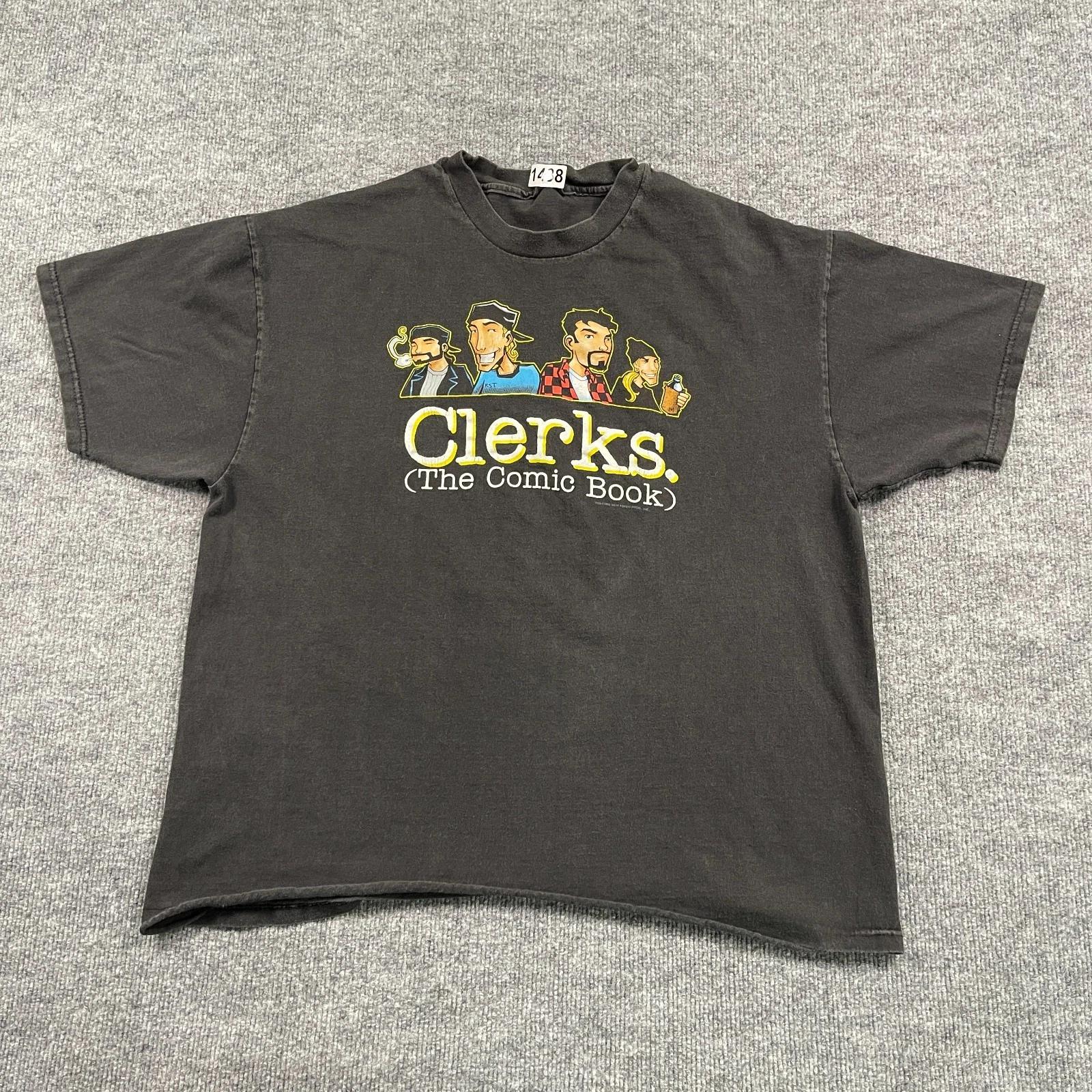 Vintage 1998 Clerks Comic Book Shirt XL 23x26 Black L
Vintage 1998 Clerks Comic Book Shirt XL 23x26 Black L