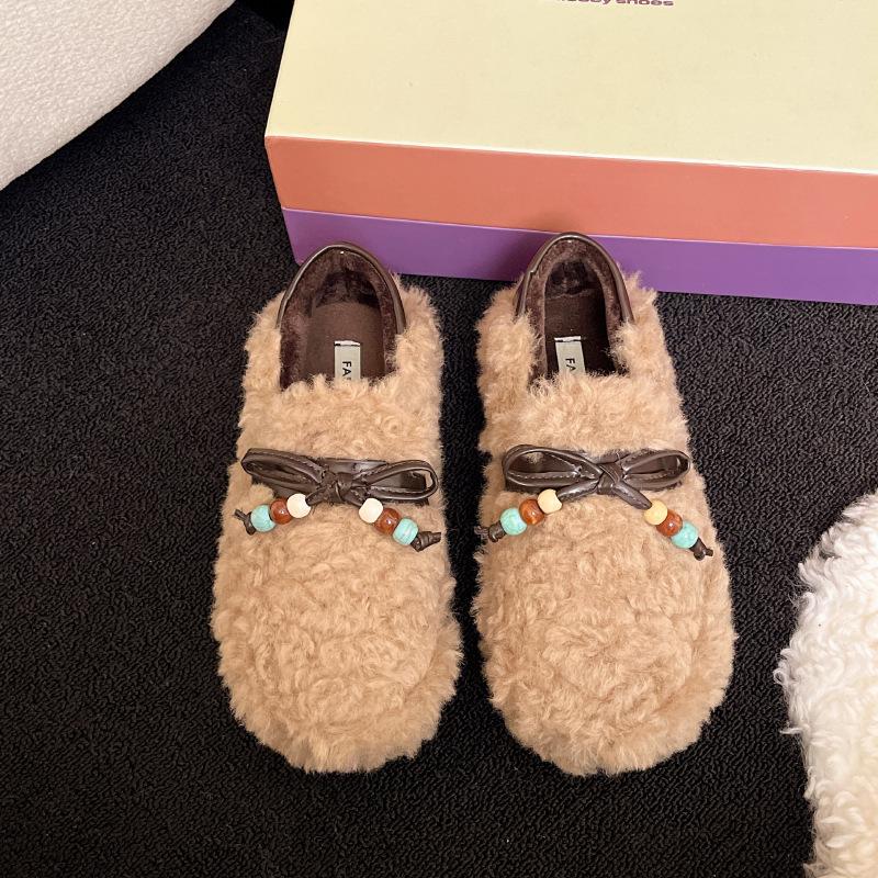 Bow versatile thick-bottomed fluffy slippers women s 2025 autumn and winter new outer wear sheep curly hair fashion velvet cotton slippers 40 абрикосовый
Bow versatile thick-bottomed fluffy slippers women s 2025 autumn and winter new outer wear sheep curly hair fashion velvet cotton slippers 40 абрикосовый
