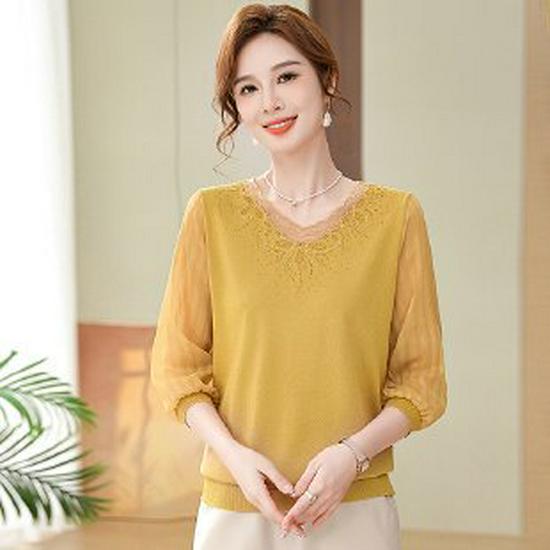 Mom s Fashionable Long-Sleeve Knit Top for Middle-Aged Women - Spring/Autumn 2026 New Arrival 3XL жовтий
Mom s Fashionable Long-Sleeve Knit Top for Middle-Aged Women - Spring/Autumn 2026 New Arrival 3XL жовтий