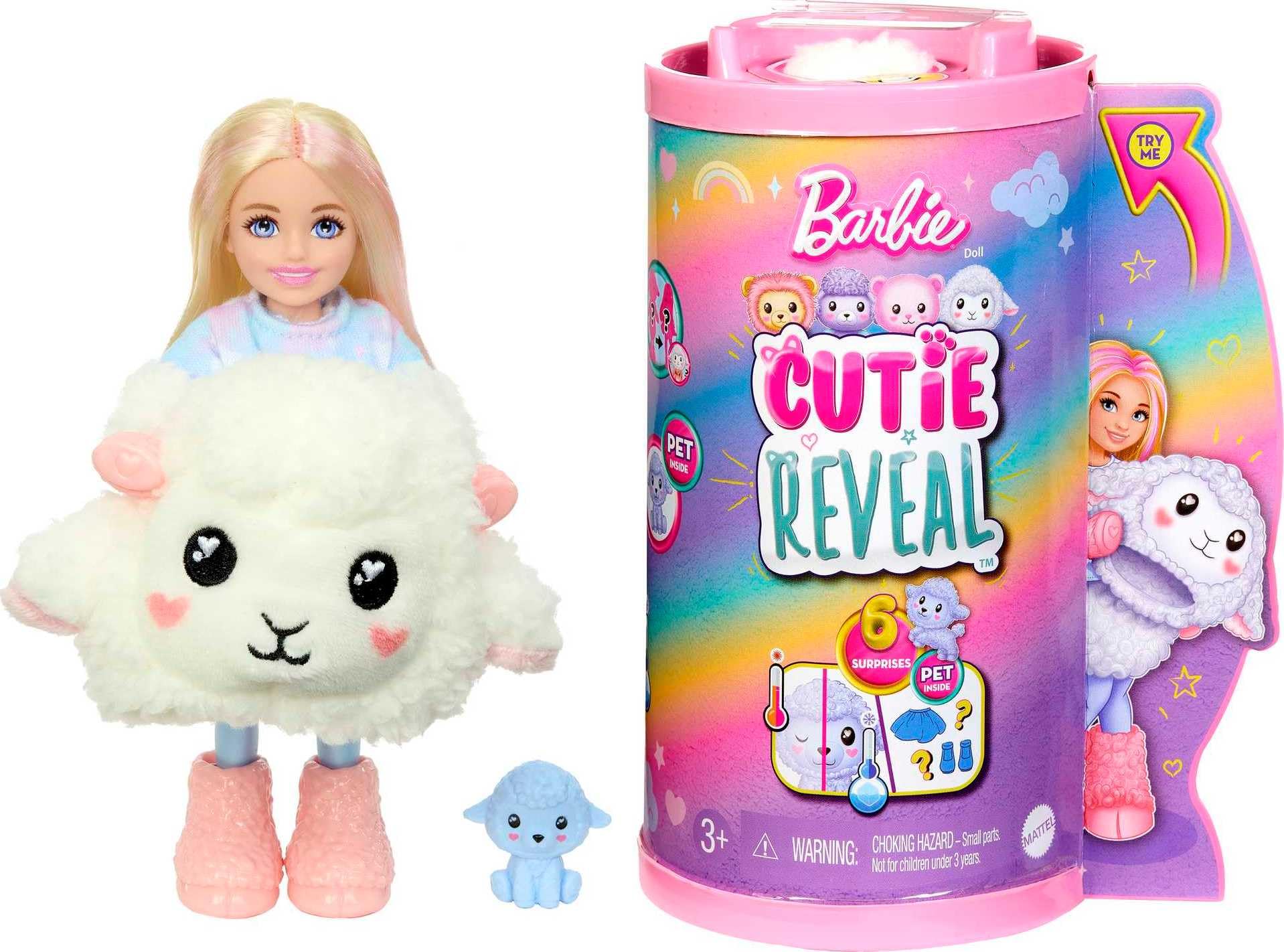 Barbie Cutie Reveal Chelsea Doll & Accessories, Lamb Plush Costume
Barbie Cutie Reveal Chelsea Doll & Accessories, Lamb Plush Costume